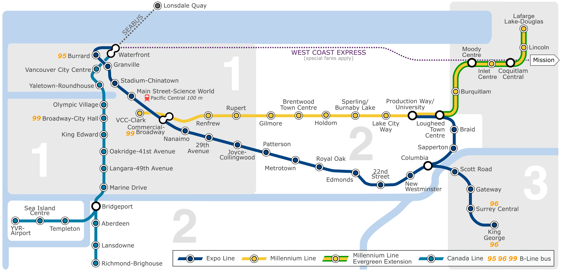 Burnaby Skytrain Map